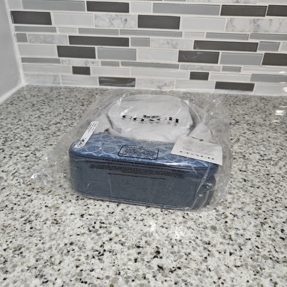 Coach Teri Mini Crossbody Bag In Signature Denim - Picture 6 of 16